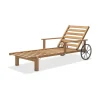 Sittmöbler·Solstolar & Solsängar|Solstolar & Solsängar-Fri Form 31 liggvagn, Teak, 78x171 cm