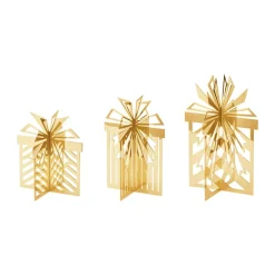 2025 års julprydnad för bordet, julklapp 3 delar, Guldpläterat rostfritt stål^Georg Jensen Sale