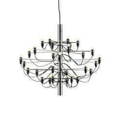 Taklampor & Pendlar-Flos 2097 Sarfatti ljuskrona LED, Krom 30 lampor