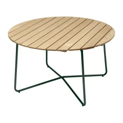 9A matbord, Oljad furu-grön, Ø120 cm^Grythyttan Stålmöbler Outlet