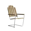 Sittmöbler·Solstolar & Solsängar|Solstolar & Solsängar-Grythyttan Stålmöbler A3 solstol, Ek olja-varmförzinkat stativ