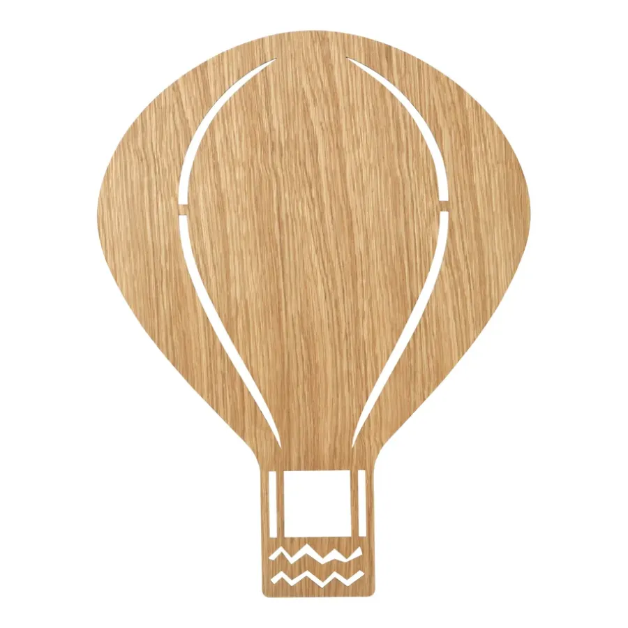 Barnlampor-Ferm Living Air balloon vägglampa, Oljad ek