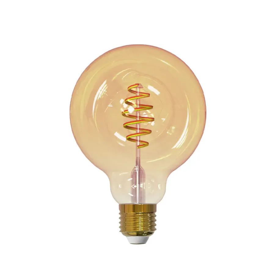 Smarta Hem Filament LED-glob ljuskälla, amber, 95mm, spiral e27, 6w^Airam Clearance