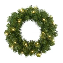 Övrig Julbelysning-Star Trading Alaska krans 38 cm, Grön