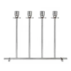 Adventsljusstakar För Levande Ljus-Hilke Collection Alto ljusstake, Förnicklad mässing