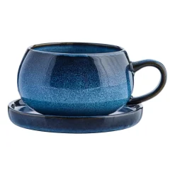 Tekoppar-Lene Bjerre Amera kopp och fat, Blå