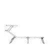 Amigo Top solsäng, Textaline white-aluminium-sunroof^Fiam Online