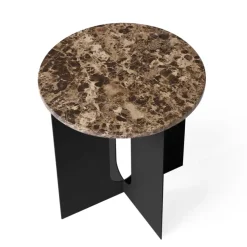 Androgyne bordsskiva till sidobord Ø42 cm, Brun emperador^Audo Copenhagen Best