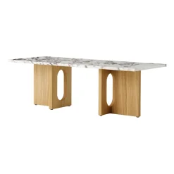 Soffbord-Audo Copenhagen Androgyne loungebord, Natural oak-Calacatta viola