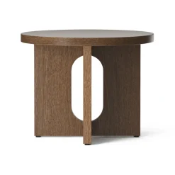 Avlastningsbord & Sidobord-Audo Copenhagen Androgyne sidobord Ø50 cm mörkbetsad ek, Mörkbetsad ek-bordsskiva