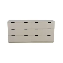 Aoko byrå dubbel 6 lådor, Beige^Mavis Outlet