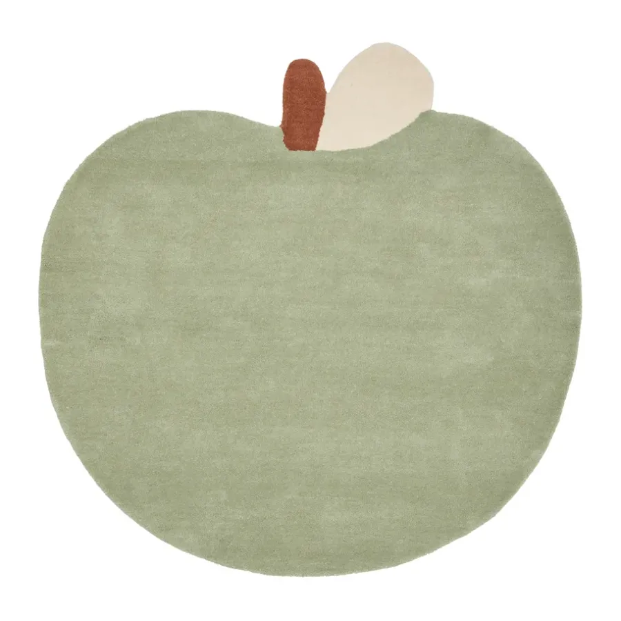 Barnmattor|Barnmattor-Ferm Living Apple tuftad matta, Tea Green, 110x110 cm