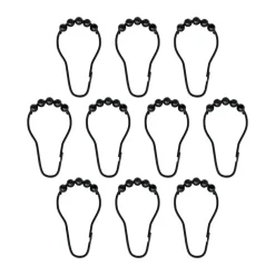 Duschdraperier-Mette Ditmer Aqua krokar till duschdraperi 10-pack, Svart