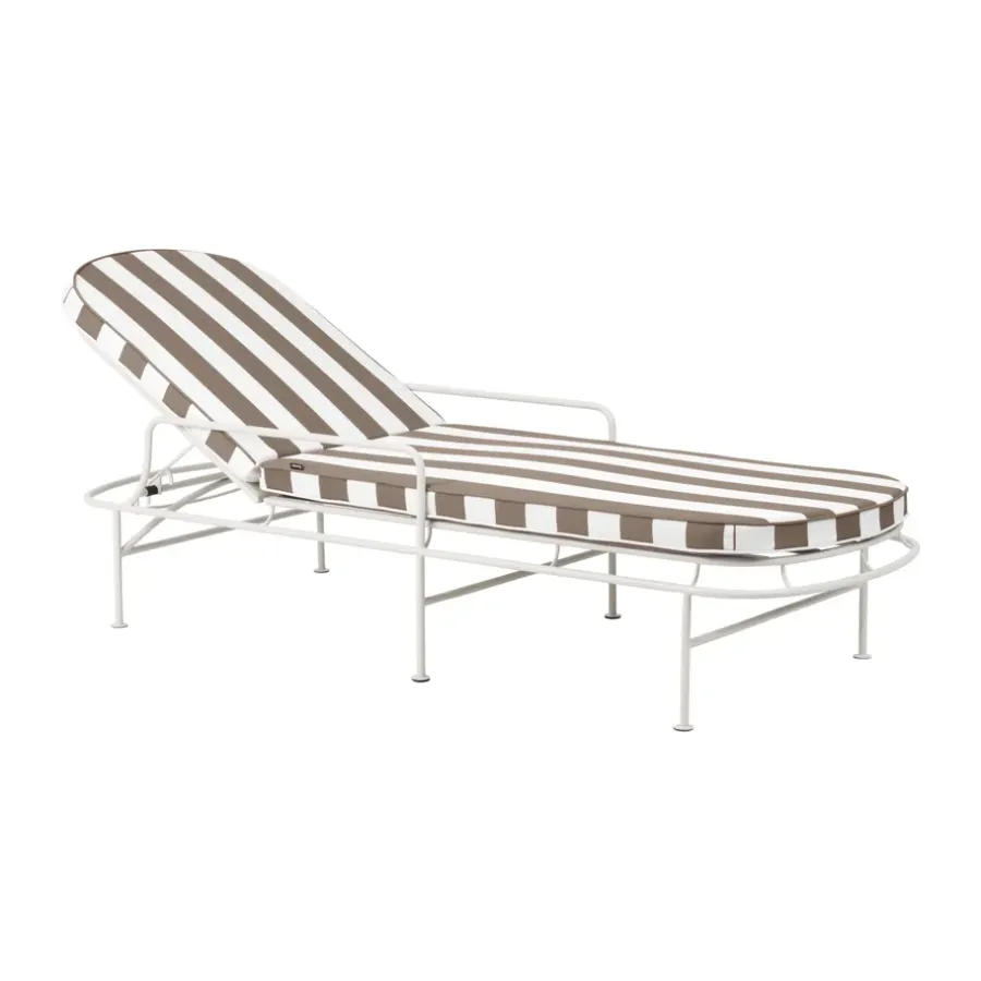 Sittmöbler·Solstolar & Solsängar|Solstolar & Solsängar-Brafab Arts vilsäng 196x96 cm, Soft White-beige stripes