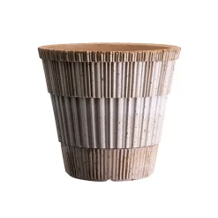 Trädgårdsdetaljer & Tillbehör·Utekrukor|Utekrukor-Bergs Potter Atlas raw kruka med fat, Rosa, Ø21 cm