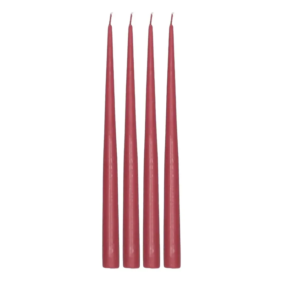 Atmosphere antikljus 4-pack 32 cm, Dark red^Scandi Essentials Clearance