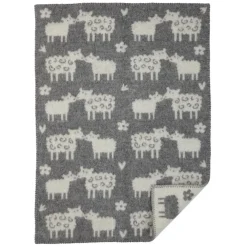 Bää barnfilt, grå^Klippan Yllefabrik