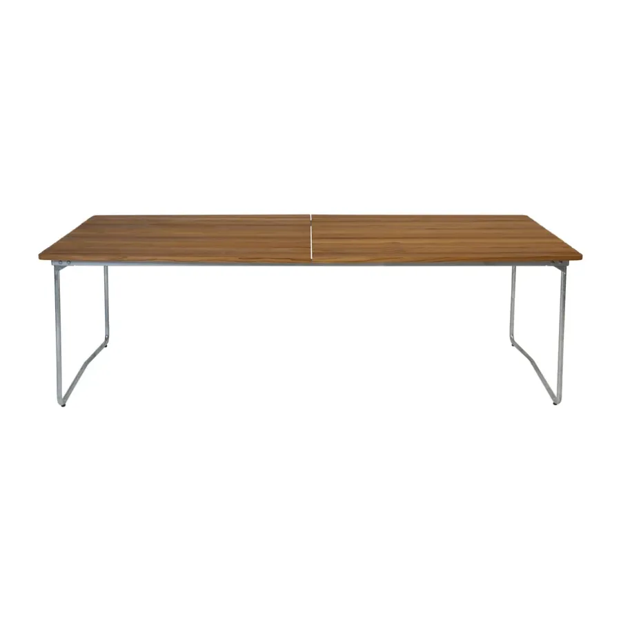 B31 matbord, 230x92 cm, Obehandlad teak- varmförzinkad stativ^Grythyttan Stålmöbler Discount