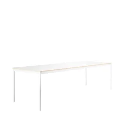 Base matbord, white, plywoodkant, 250x90 cm^Muuto