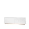 Tv-Bänkar & Mediabänkar|Tv-Bänkar & Mediabänkar-A2 Beam sideboard, vit lack, sockel i vitoljad ek