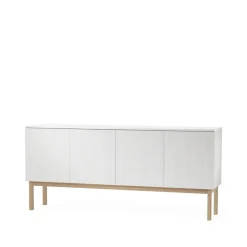 Beam sideboard, vit lack, stativ i vitoljad ek^A2 Online
