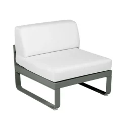 Balkongmöbler·Balkongsoffor|Balkongsoffor-Fermob Bellevie Central modulsoffa, Rosemary-off-white dyna-1-sits