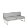 Balkongmöbler·Balkongsoffor|Balkongsoffor-Fermob Bellevie Central modulsoffa, 2-sits clay grey, flannel grey dyna