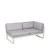 Balkongmöbler·Balkongsoffor|Balkongsoffor-Fermob Bellevie Corner modulsoffa, 2-sits clay grey, flannel grey dyna, höger
