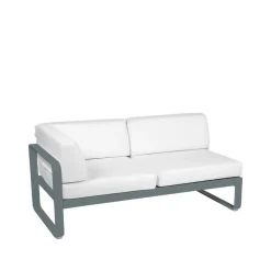Bellevie Corner modulsoffa, 2-sits storm grey, offwhite dyna, vänster^Fermob
