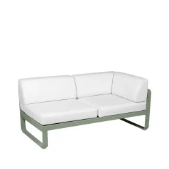 Bellevie Corner modulsoffa, 2-sits cactus, offwhite dyna, höger^Fermob New