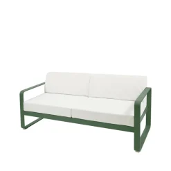 Bellevie 2-sits soffa, Cedar green, off-white dyna^Fermob Outlet