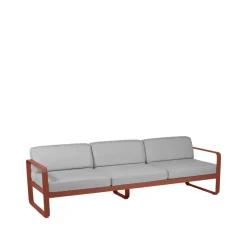 Bellevie soffa, 3-sits red ochre, flannel grey dyna^Fermob Clearance