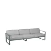 Balkongmöbler·Balkongsoffor|Balkongsoffor-Fermob Bellevie soffa, 3-sits storm grey, flannel grey dyna