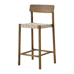 Barstolar-&Tradition Betty TK12 Counter Chair barstol 65 cm, Naturfärgat lin-rökt ek