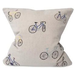 Bicycles kuddfodral 48x48 cm, Beige^Fine Little Day Outlet
