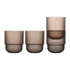 Billi vattenglas 40 cl 4-pack, Brun^Sagaform Discount