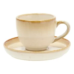 espressokopp med fat 7 cl, Gräddvit^Bitz Hot