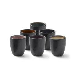 Glöggmuggar|Espressokoppar-Bitz espressokopp 6-pack, Svart