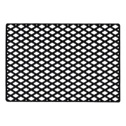 Dörrmattor-Dixie Black grid dörrmatta, 60x90 cm