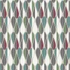 Blader tyg, vinröd-grön-grå^Arvidssons Textil Outlet