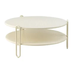 Blixt soffbord, Pearl white, Ø85 cm^Brafab Clearance