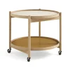 Bølling Tray Table model 60 rullbord, sunny, oljat ekstativ^Brdr. Krüger New
