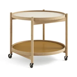 Bølling Tray Table model 60 rullbord, sunny, oljat ekstativ^Brdr. Krüger New