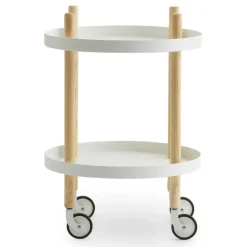 Serveringsvagnar & Rullvagnar-Normann Copenhagen Block bord Ø45 cm, Vit