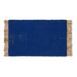 Jutemattor|Dörrmattor-Ferm Living Block dörrmatta 80x50 cm, Blå