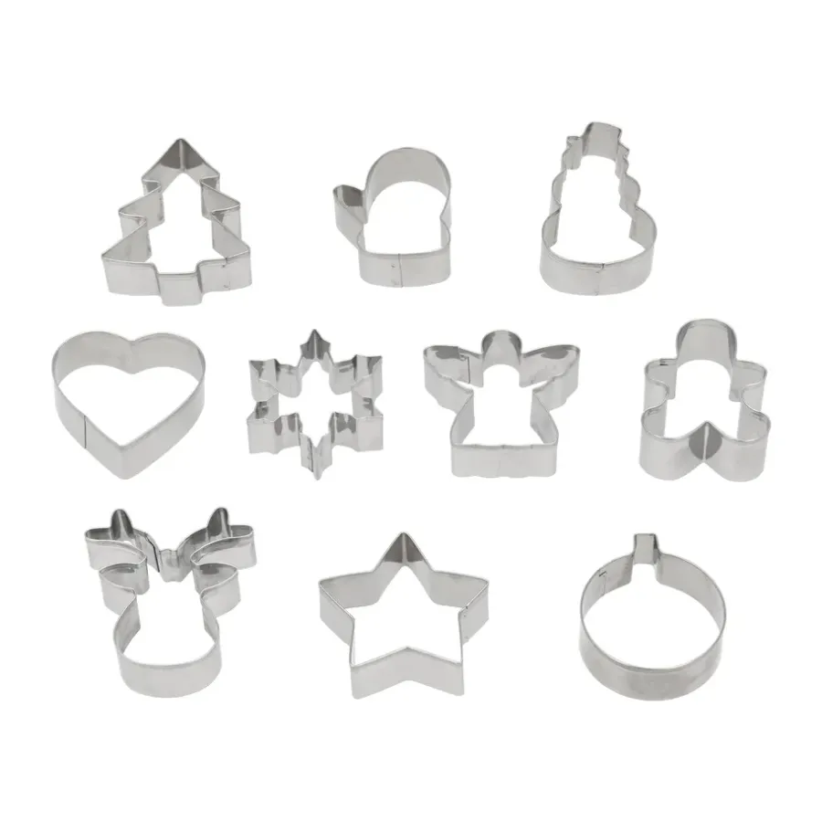 Kakformar & Pepparkaksformar-Blomsterbergs kakutstickare 10-delar, Stål