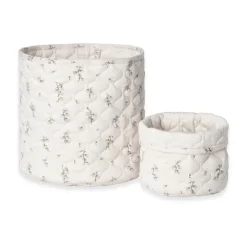 Förvaring För Barnrum|Förvaringskorgar-Garbo&Friends Bluebell satin quiltad korg 2 delar, 20xØ20 cm + 30xØ30 cm