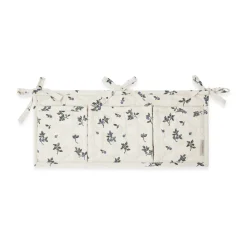 Blueberry satin quiltad sängficka, 18x43 cm^Garbo&Friends New