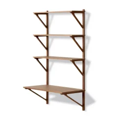 BM29 hylla med skrivbord 78x134 cm, Walnut lacquer^Fredericia Furniture Sale