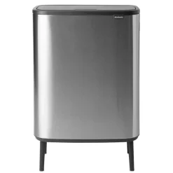 Papperskorgar-Brabantia Bo touch bin high 2x30 L, Mattborstat stål